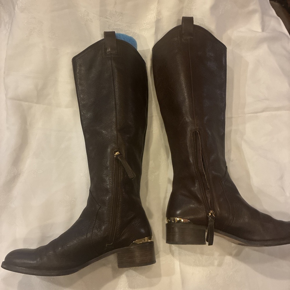 Brown Leather Boots Women Size 7.5 Gorgeous! Excellent Used Condition - Picture 4 of 11